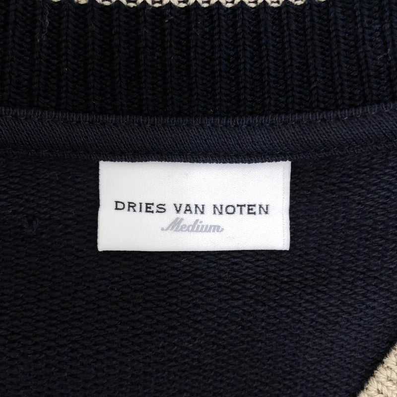 DRIES VAN NOTEN / ドリスヴァンノッテン | ジャガードスリーブ ジップアップ スウェットジャケット | M | メンズ