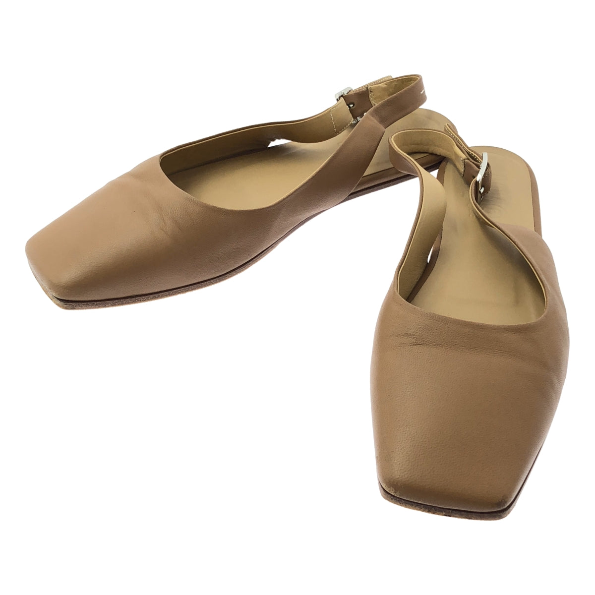 MM6 Maison Margiela / エムエムシックスメゾンマルジェラ | スクエアトゥ ストラップ レザー サンダル | 38 |