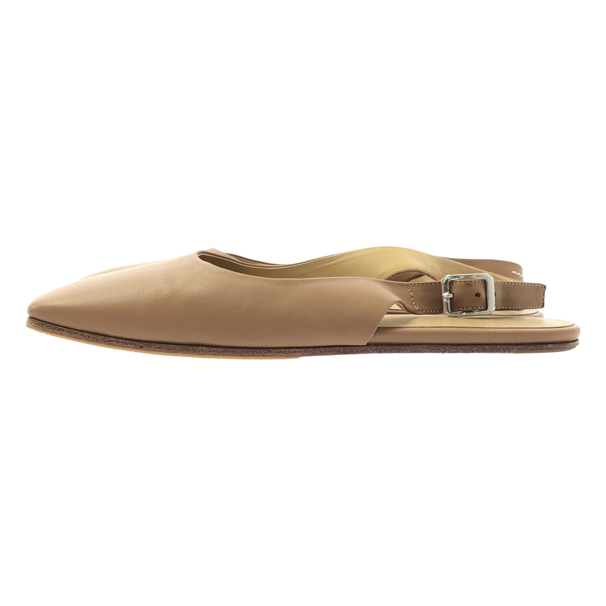 MM6 Maison Margiela / エムエムシックスメゾンマルジェラ | スクエアトゥ ストラップ レザー サンダル | 38 |