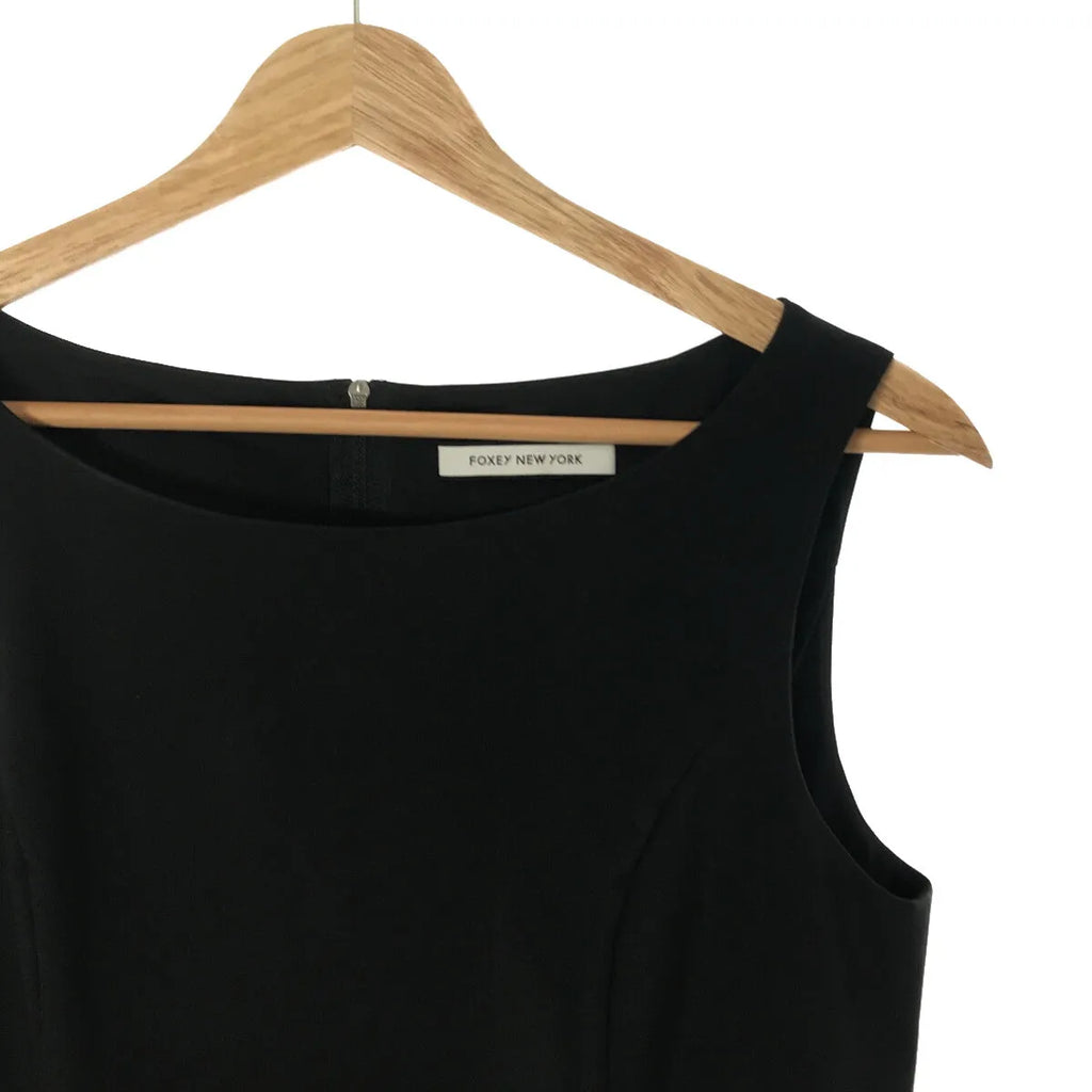 FOXEY NEW YORK / フォクシーニューヨーク | バイカラー タック ノースリーブワンピース | 40 | ブラック / ネイビー | レディース