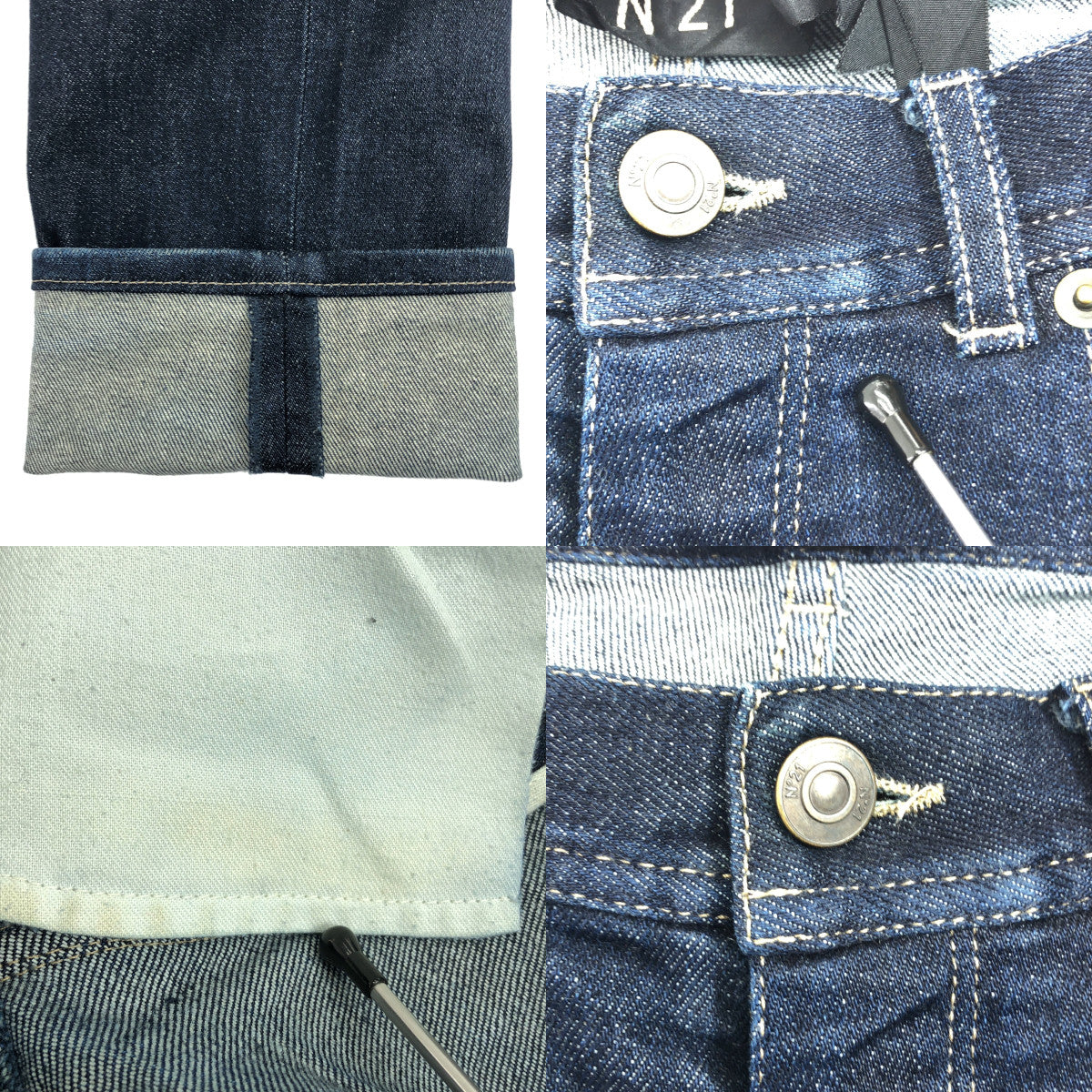 N°21 / ヌメロヴェントゥーノ | ロゴパッチ 濃紺 デニム パンツ | 32 | インディゴ | メンズ