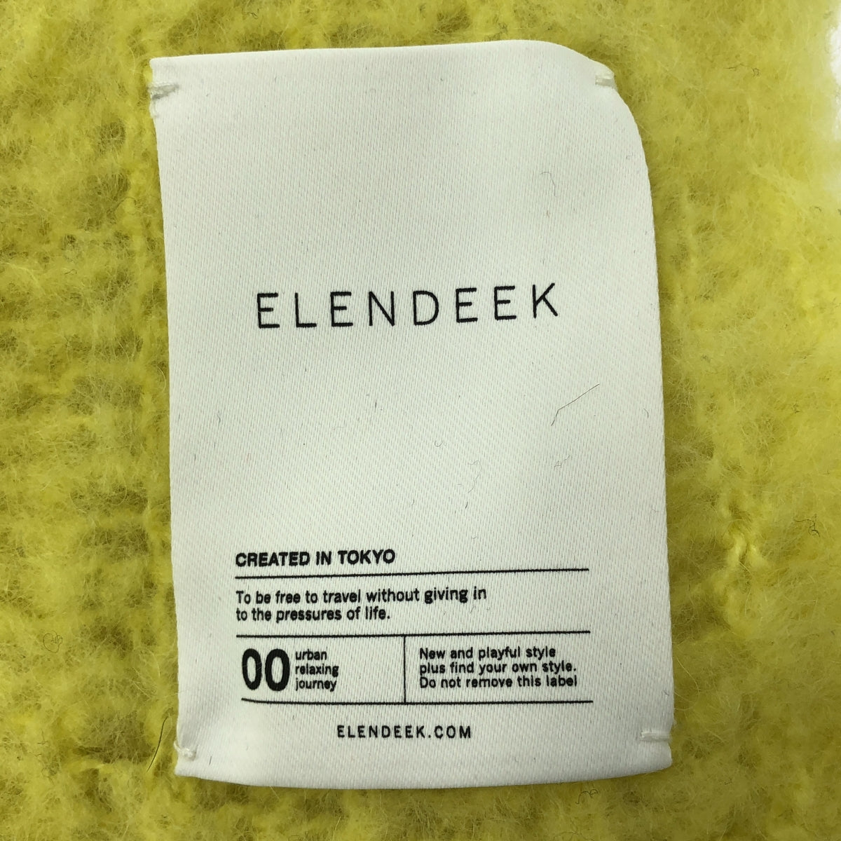 ELENDEEK / エレンディーク | ニット フリンジマフラー ストール | イエロー | レディース