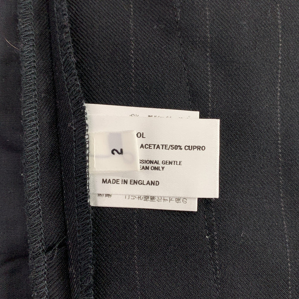 LEA BOBERG / 리어 보버그 | 울 스트라이프 드로우 스트링 와이드 슬랙스 팬츠 | 2 | 남성