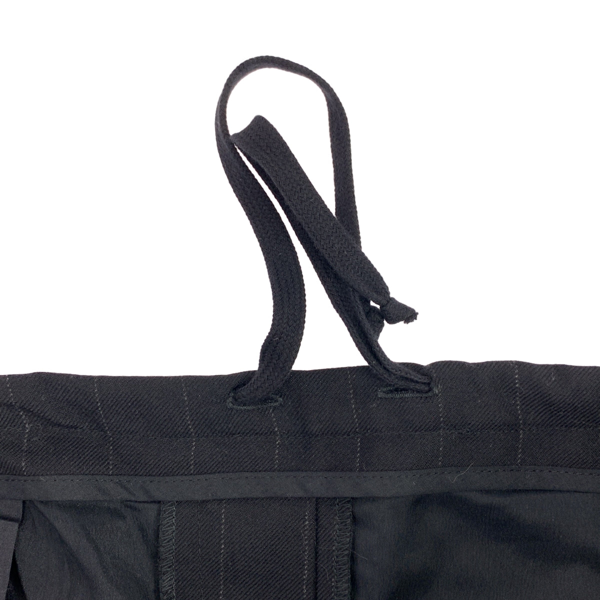 LEA BOBERG / 리어 보버그 | 울 스트라이프 드로우 스트링 와이드 슬랙스 팬츠 | 2 | 남성