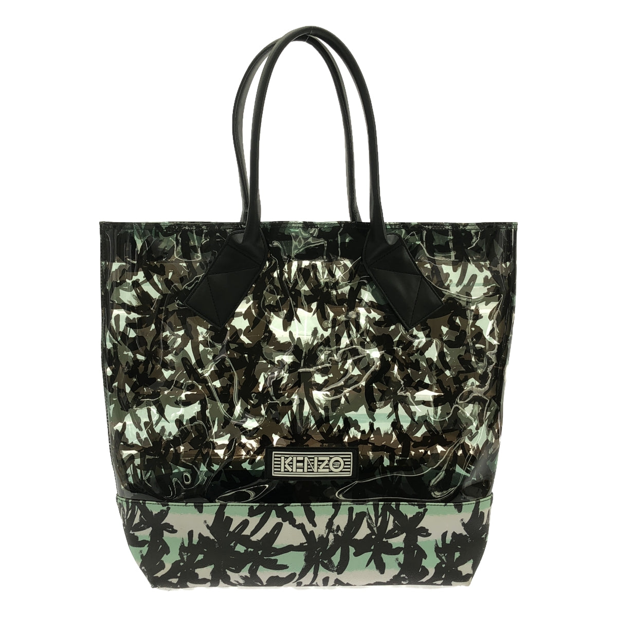 KENZO | PALM TREE BEACH BAG All-over print clear tote bag | Green | Women's