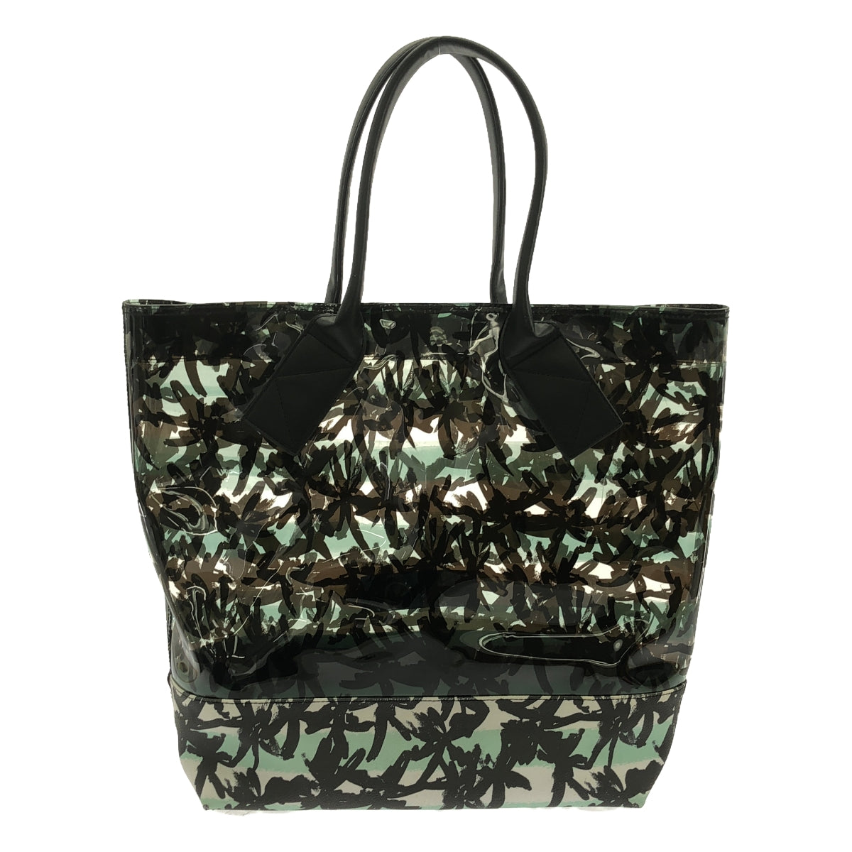 KENZO | PALM TREE BEACH BAG All-over print clear tote bag | Green | Women's