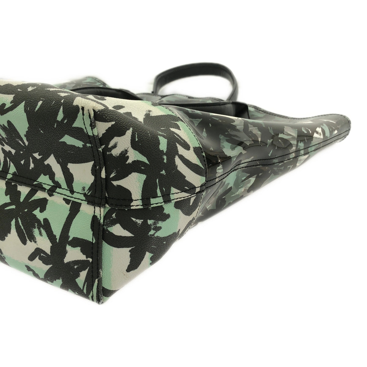 KENZO | PALM TREE BEACH BAG All-over print clear tote bag | Green | Women's