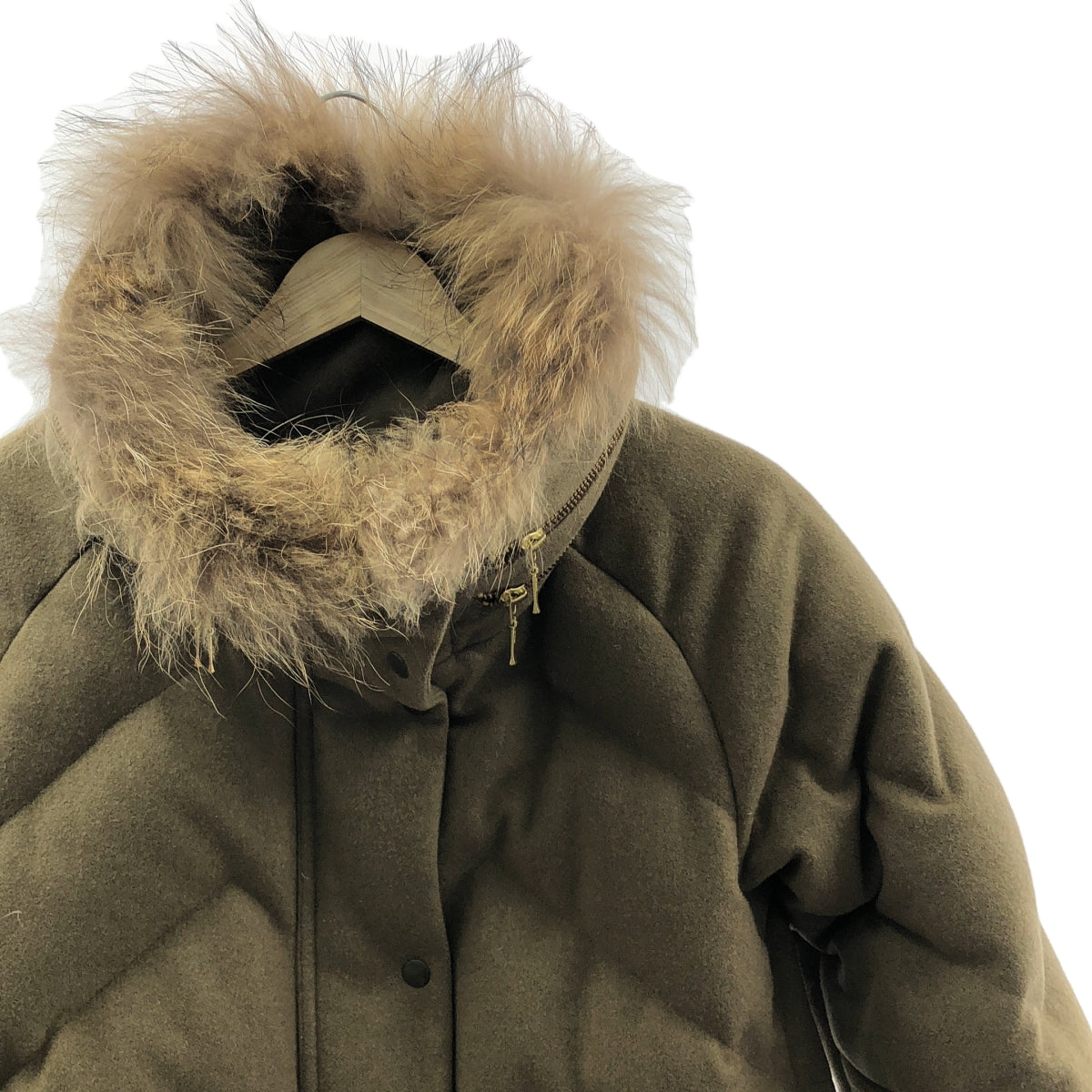 muller of yoshiokubo / ミュラーオブヨシオクボ | チャイニーズラクーン ファー ダウンコート / 総裏地 | 38 | ブラウン | レディース