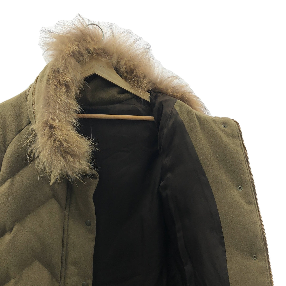 muller of yoshiokubo / ミュラーオブヨシオクボ | チャイニーズラクーン ファー ダウンコート / 総裏地 | 38 | ブラウン | レディース