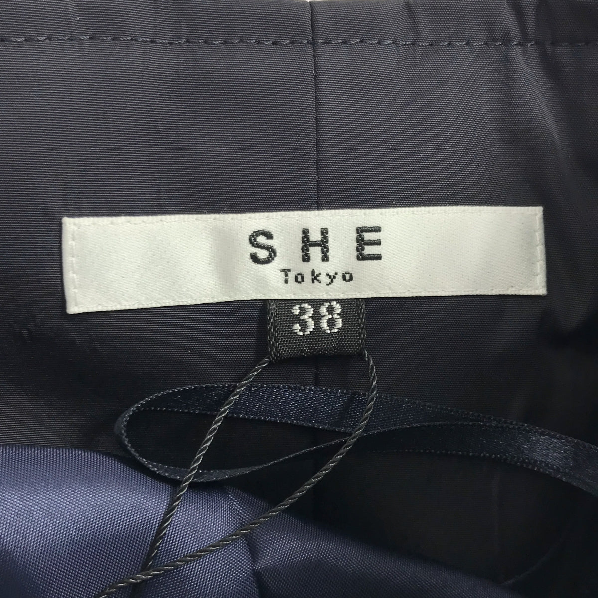 [新] SHE 東京 |梅根圓形裙 |尺寸 38 |海軍 |女性的