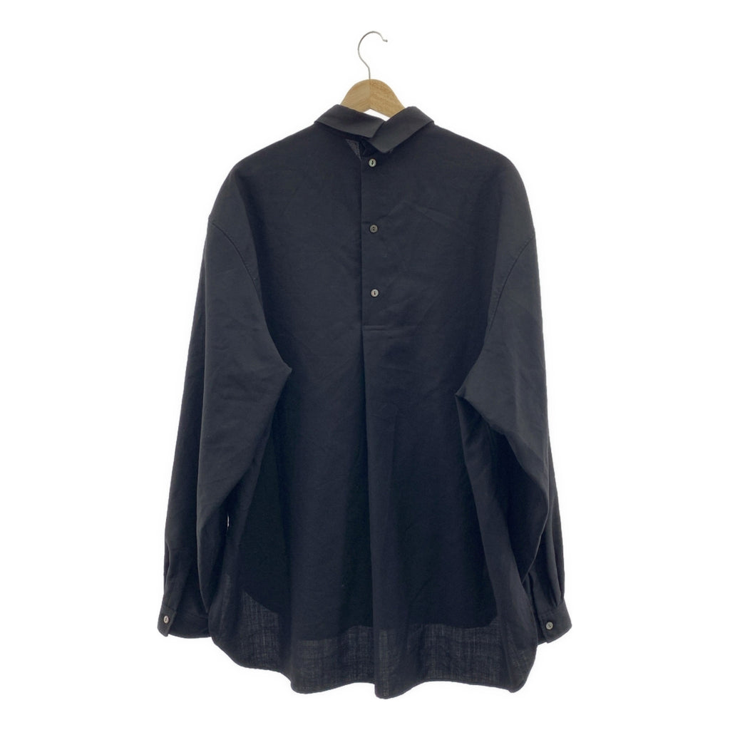 Name. / 네임 | WOOL MOHAIR BACK HENLEY SHIRT / 오버 실루엣 셔츠 |