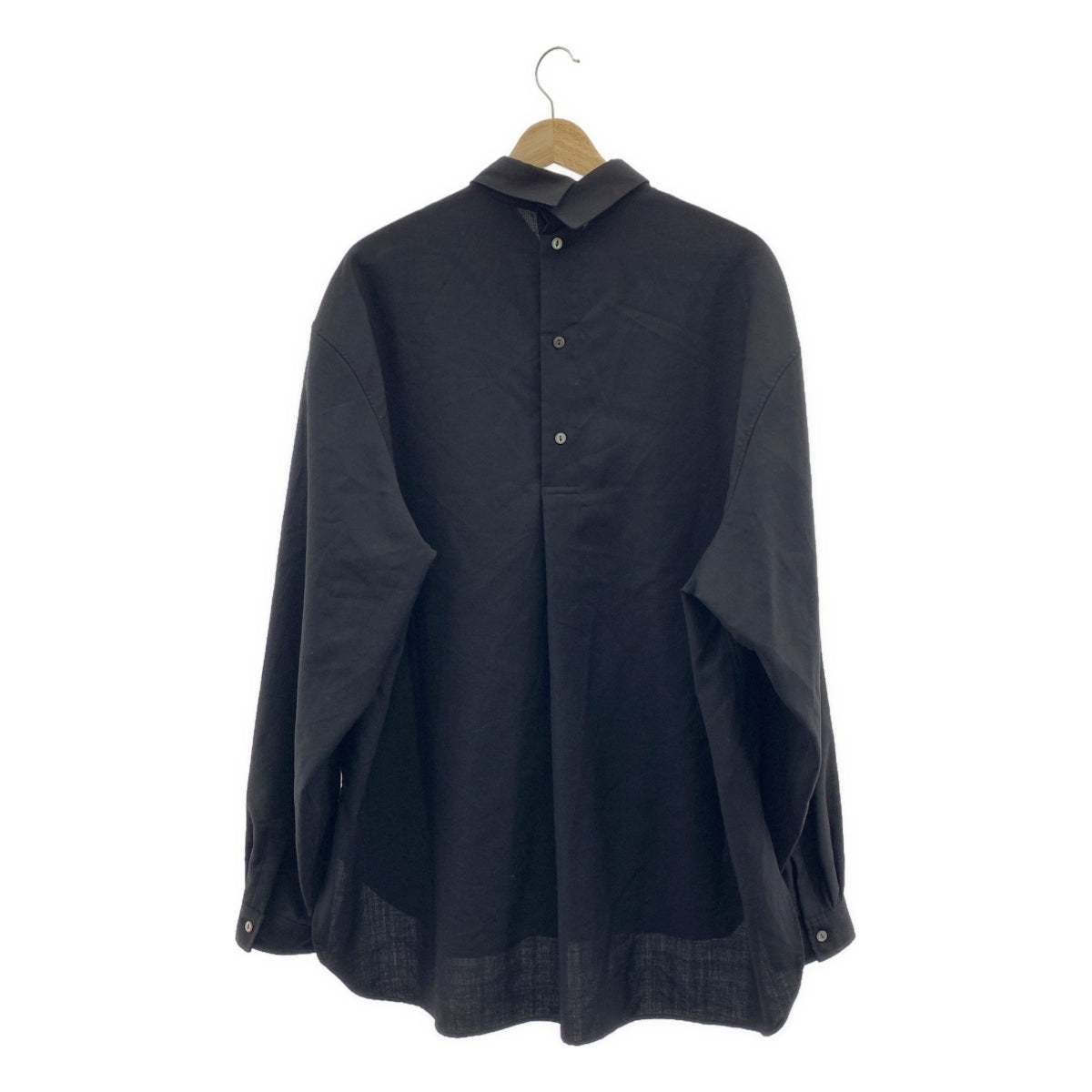 Name. / 네임 | WOOL MOHAIR BACK HENLEY SHIRT / 오버 실루엣 셔츠 |