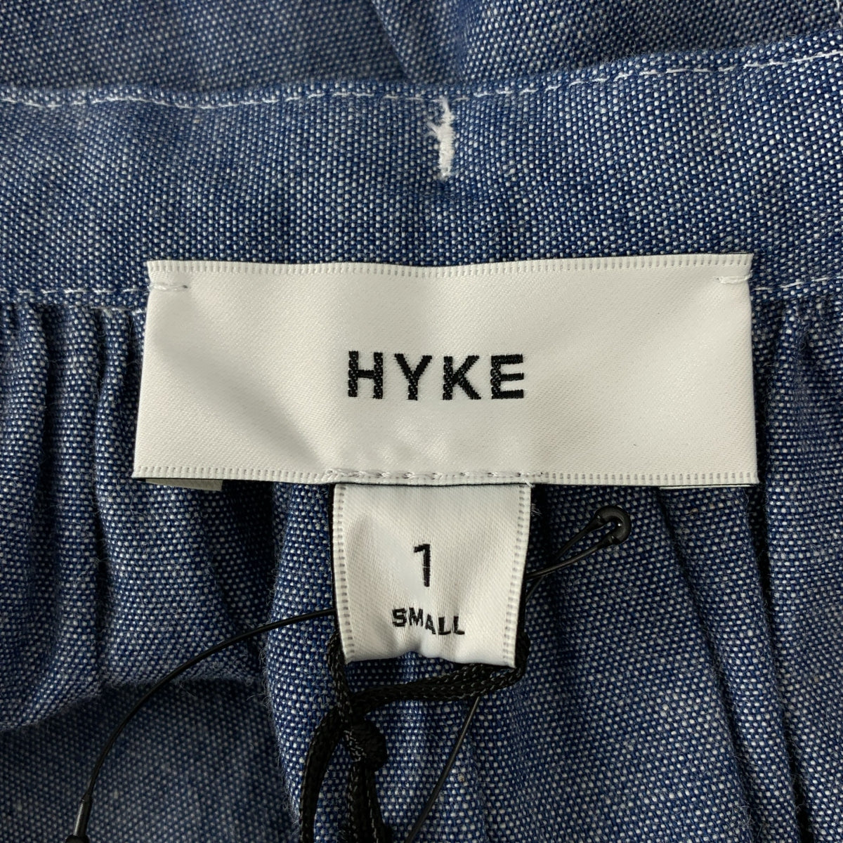 HYKE / 하이크 | 2024SS | ReStyle Archives #3 BALLOON SLEEVE GATHERED BLUE CHAMBRAY DRESS 풍선 슬리브 샴브레이 원피스 | 1 |