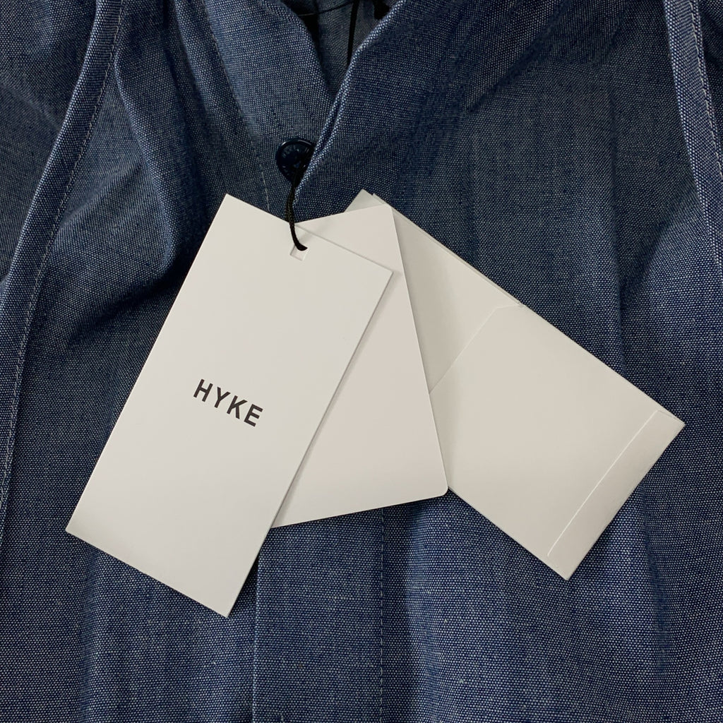 HYKE / 하이크 | 2024SS | ReStyle Archives #3 BALLOON SLEEVE GATHERED BLUE CHAMBRAY DRESS 풍선 슬리브 샴브레이 원피스 | 1 |