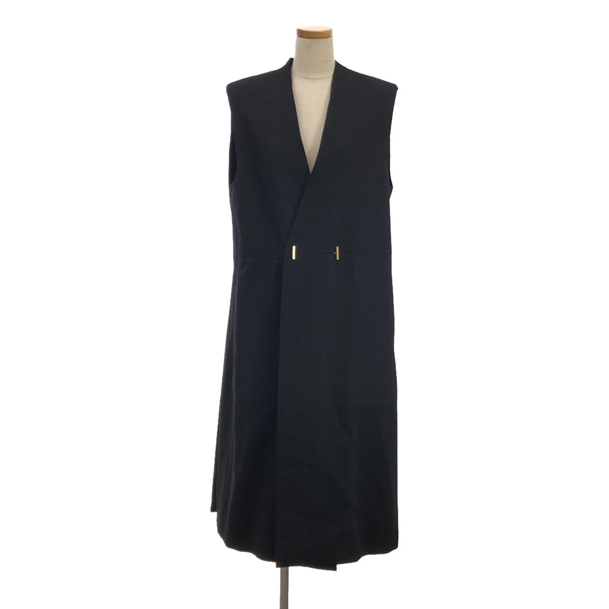 【新品】  HARUNOBUMURATA / ハルノブムラタ | 2024SS | JOYCE SUMMER WOOL LONG GILET サマーウール ロングジレ ベスト | 38 | ブラック | レディース