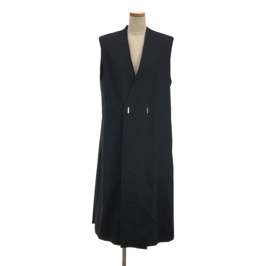 【新品】  HARUNOBUMURATA / ハルノブムラタ | 2024SS | JOYCE SUMMER WOOL LONG GILET サマーウール ロングジレ ベスト | 38 | ブラック | レディース