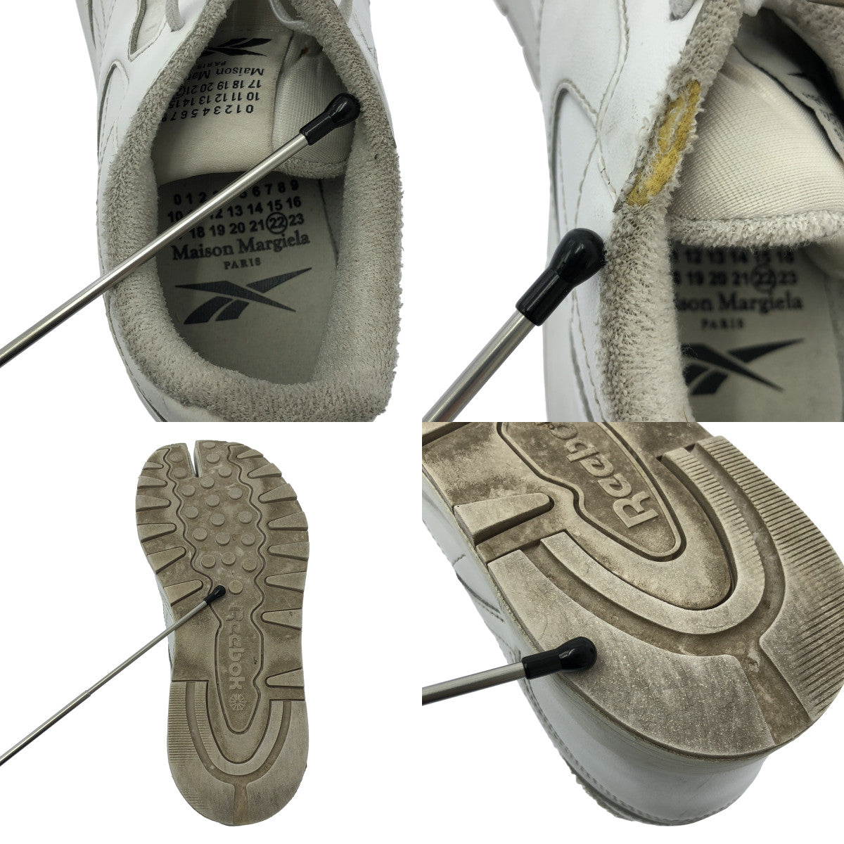 Maison Margiela | x Reebok 經典皮革 Tabi 運動鞋 | 尺寸 26 公分 | 白色 | 男款