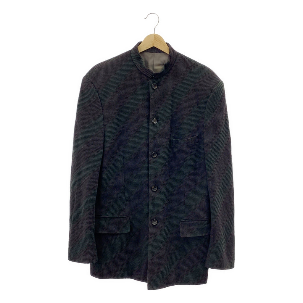 COMME des GARCONS HOMME PLUS / コムデギャルソンオムプリュス | 1997AW | ウール バイアスストライプ スタンドカラージャケット | M | メンズ