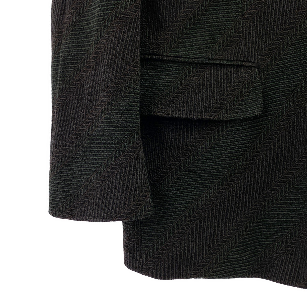 COMME des GARÇONS HOMME PLUS | 1997 秋冬 |羊毛斜紋條紋立領外套| SHOPBOP尺寸 M |黑色|男士