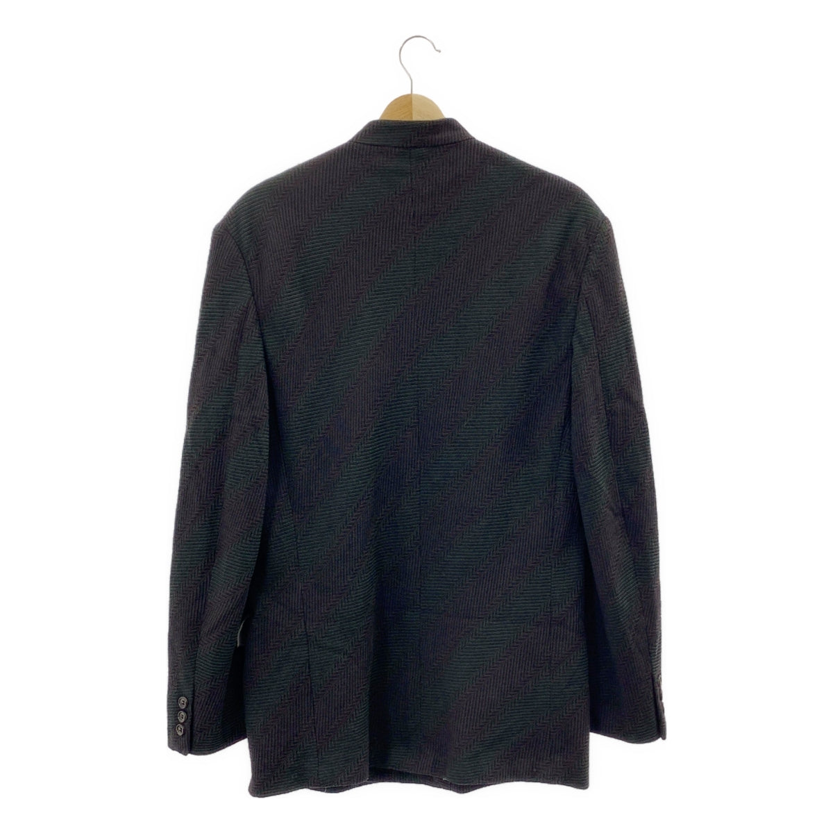 COMME des GARÇONS HOMME PLUS | 1997 秋冬 |羊毛斜紋條紋立領外套| SHOPBOP尺寸 M |黑色|男士