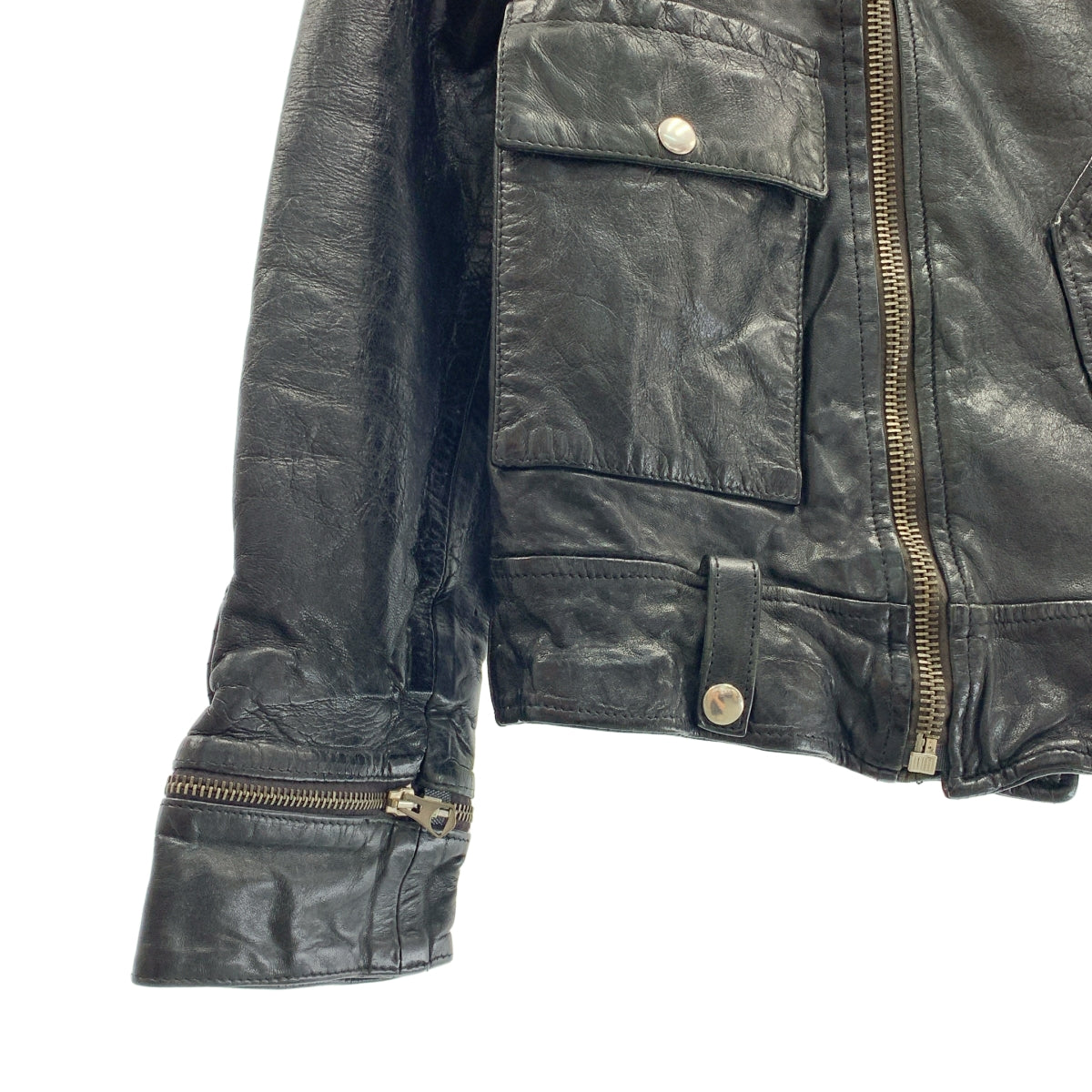 GOLDEN GOOSE | 小牛皮雙騎士外套 | S碼 | 女款