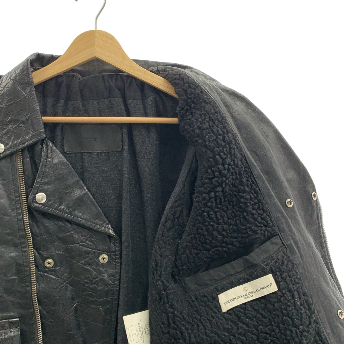 GOLDEN GOOSE | 小牛皮雙騎士外套 | S碼 | 女款