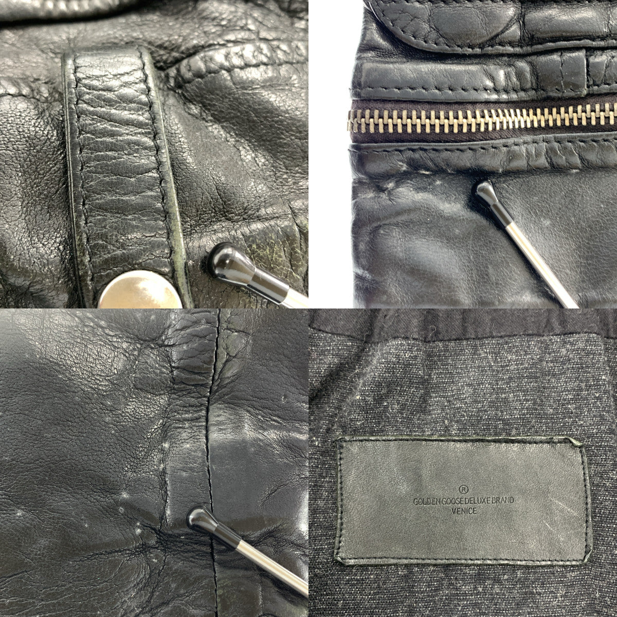 GOLDEN GOOSE | 小牛皮雙騎士外套 | S碼 | 女款