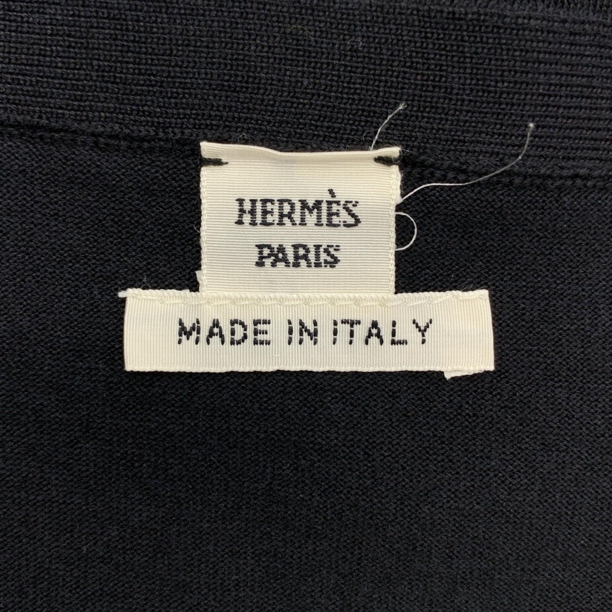 【미품】 HERMES / 헤르메스 | L'INSTRVCTION 제왕학 실크 코튼 자수 반소매 여름 니트 | 36 | 블랙 | 여성