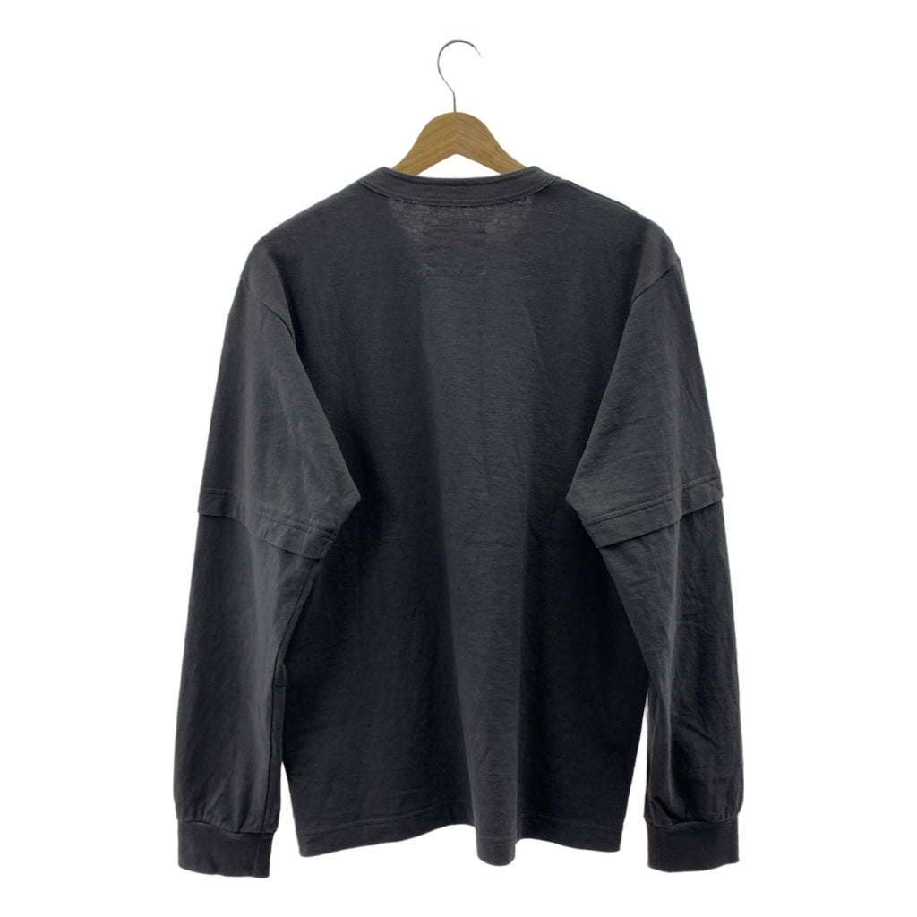 sacai / サカイ | 2024SS | Carhartt WIP L/S T-Shirt カーハート サイドジップ レイヤード 長袖 Tシャツ | 2 | チャコールグレー | メンズ