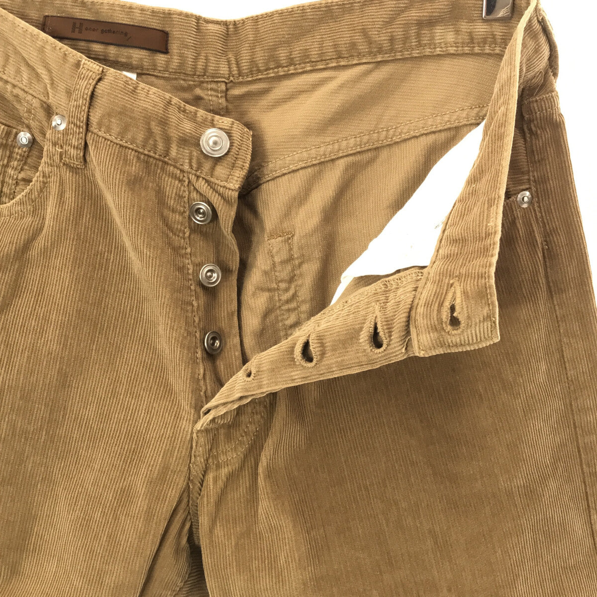 Honor gathering | Corduroy 5P straight pants | L | Men's