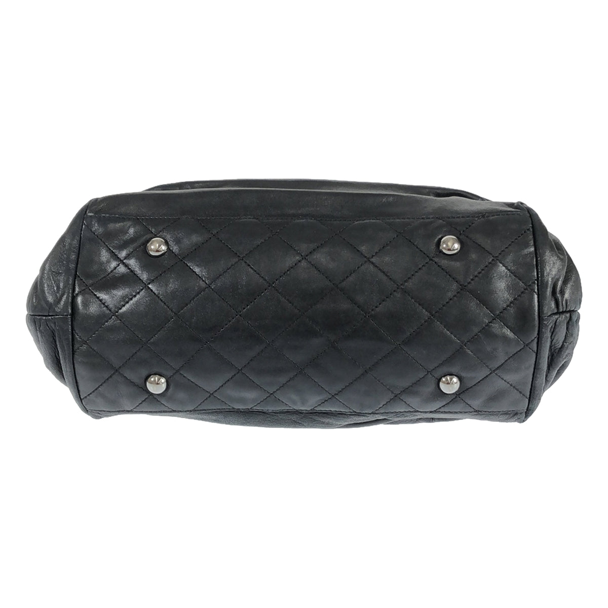 CHANEL | Leather Coco Mark Gathered Chain Shoulder Bag | Black | Women's