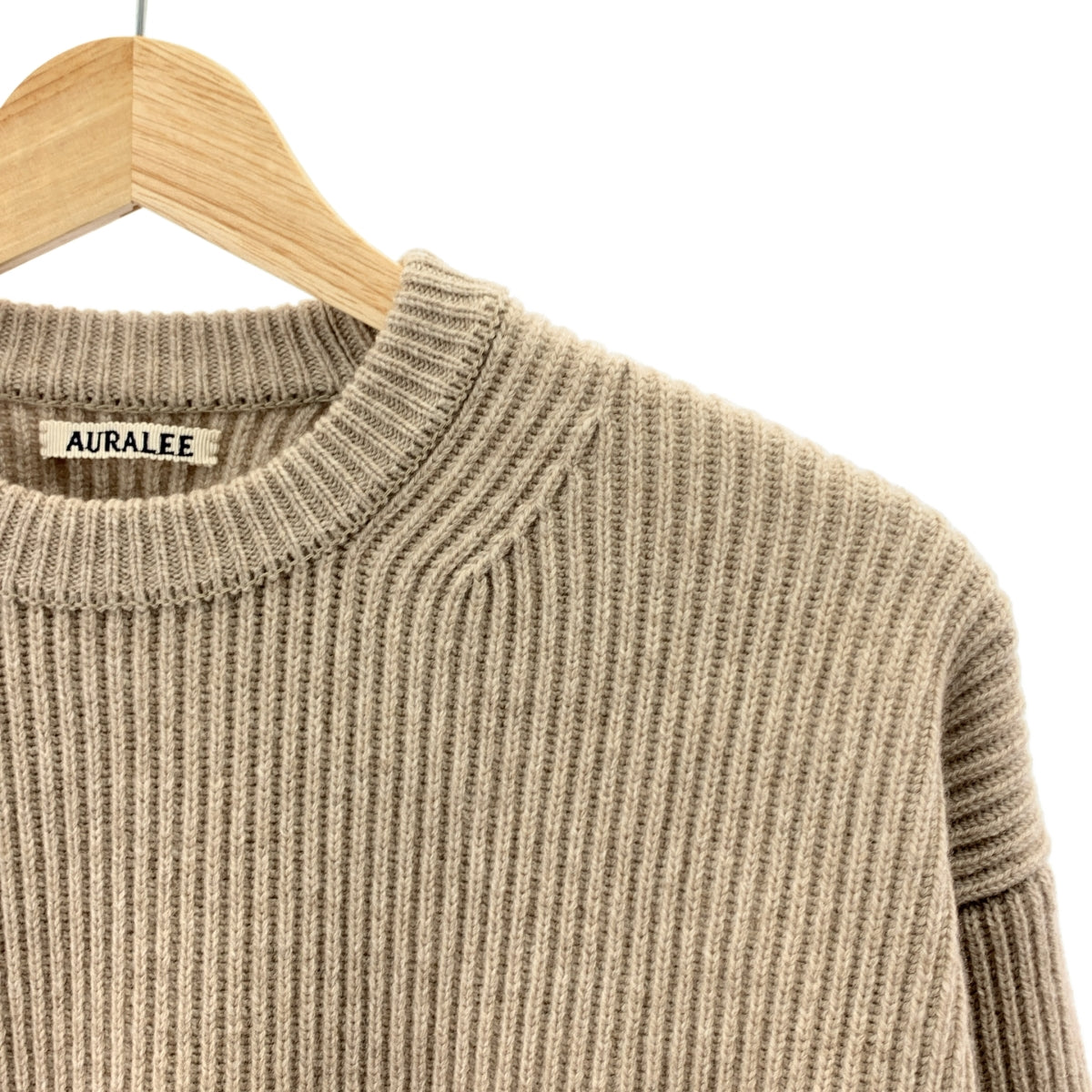 【美品】  AURALEE / オーラリー | CASHMERE WOOL RIB KNIT BIG P/O / カシミヤ オーバー ニット セーター | 4 | ブラウン | メンズ