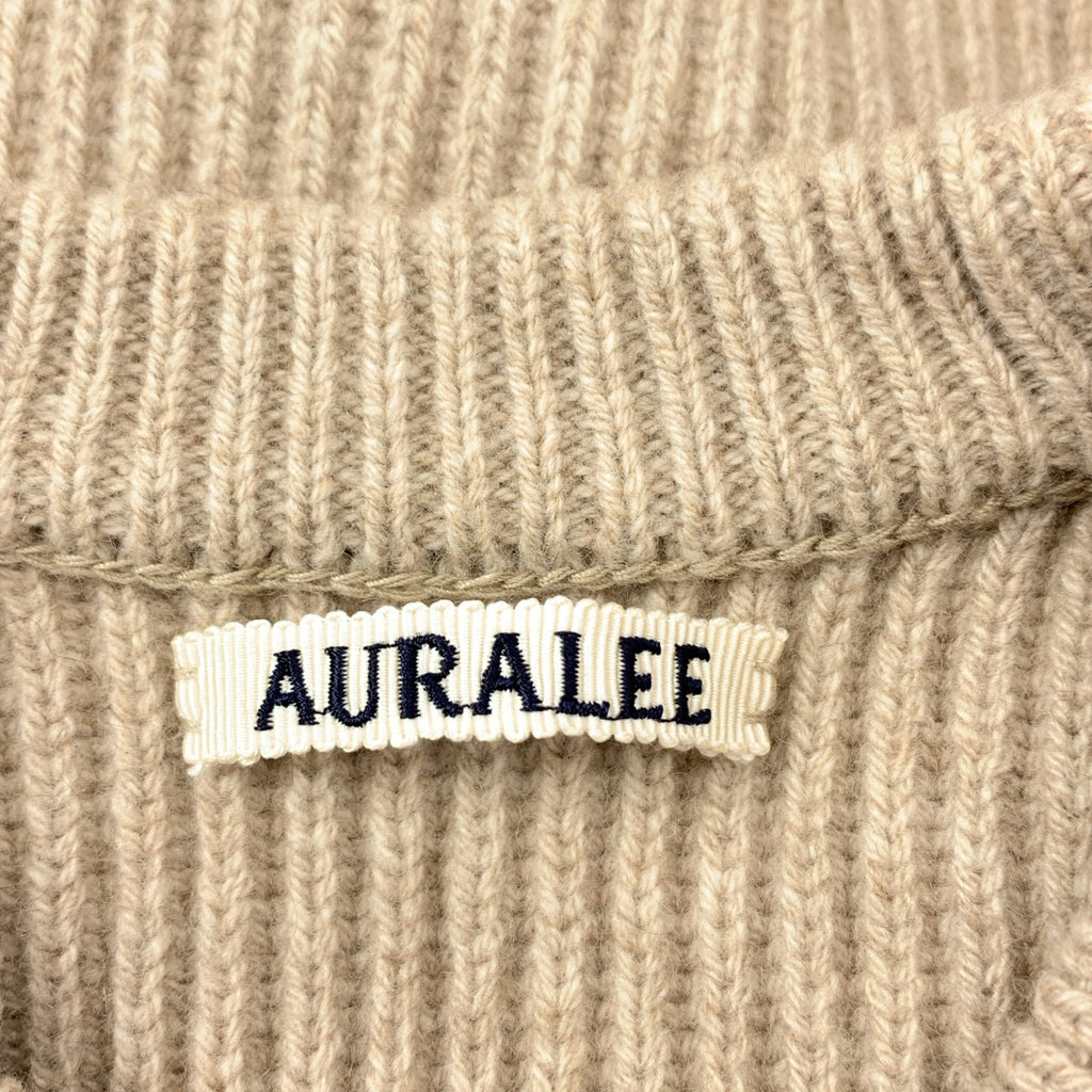【美品】  AURALEE / オーラリー | CASHMERE WOOL RIB KNIT BIG P/O / カシミヤ オーバー ニット セーター | 4 | ブラウン | メンズ