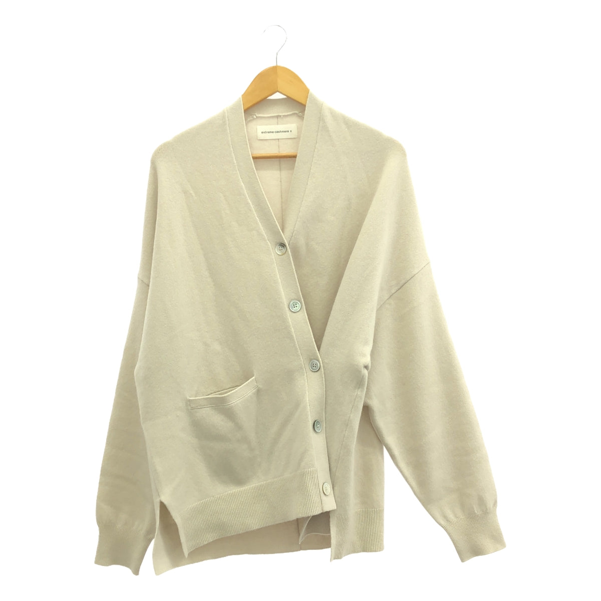 【美品】  extreme cashmere / エクストリームカシミヤ | tokio chalk カーディガン | オフホワイト | レディース