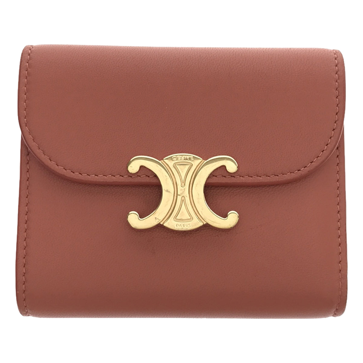 CELINE / Celine | Triomphe Small Wallet Triomphe / Shiny Calfskin / Compact Wallet |