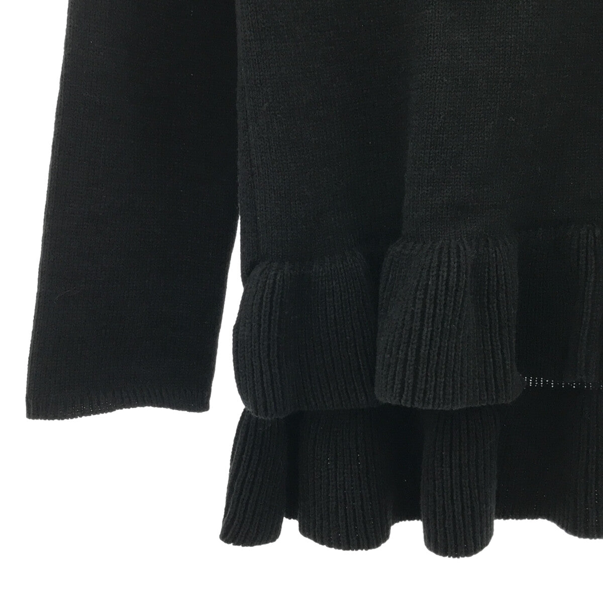 [Good Condition] COMME des GARCONS COMME des GARCONS / Comme des | 2022AW | Ruffle Wool Knit Pullover | S | Black | Women's