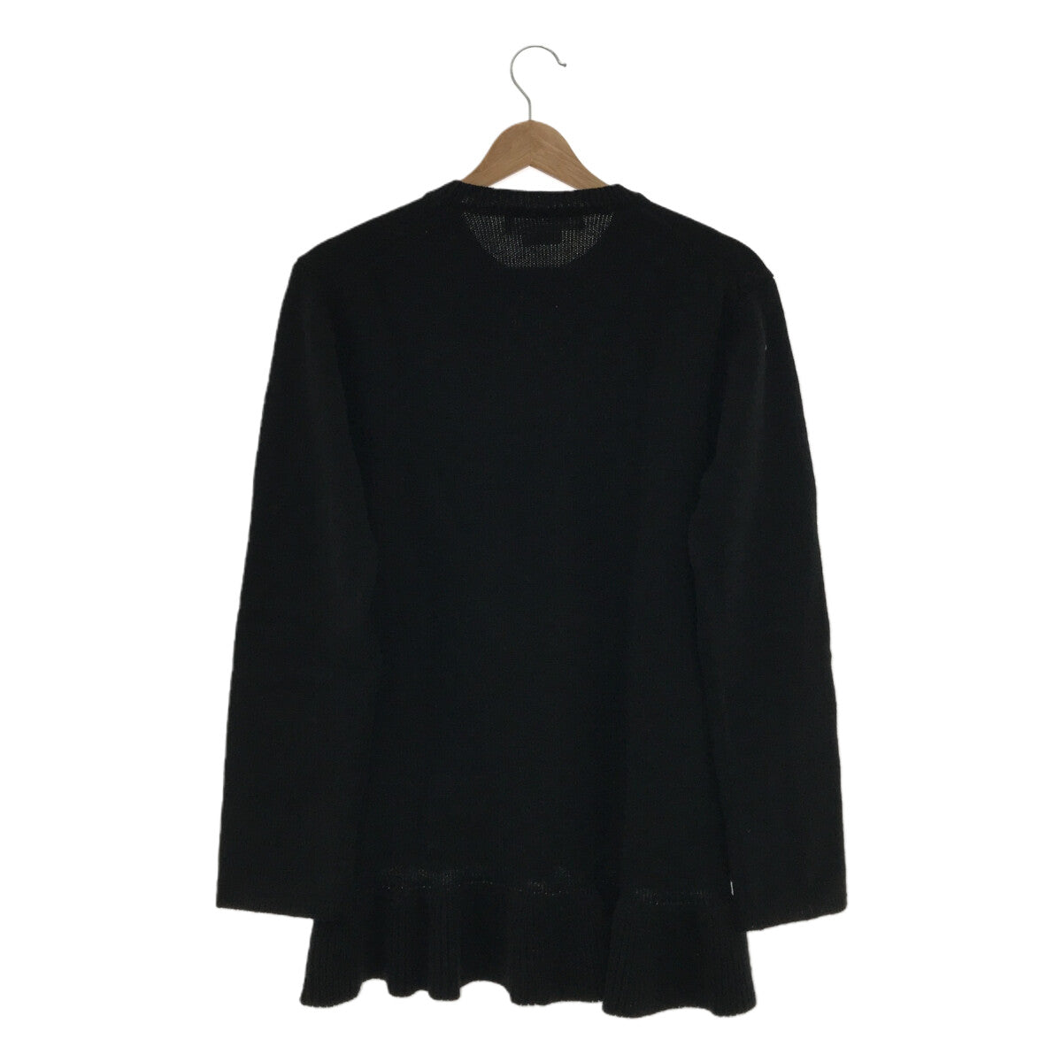 [Good Condition] COMME des GARCONS COMME des GARCONS / Comme des | 2022AW | Ruffle Wool Knit Pullover | S | Black | Women's