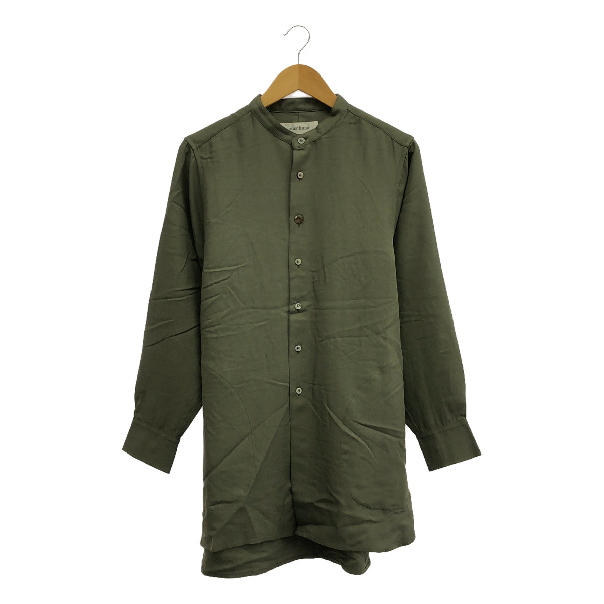 【新品】  prasthana / プラスターナ | strings band collar shirt ver2 / シャツ | S | カーキ | メンズ