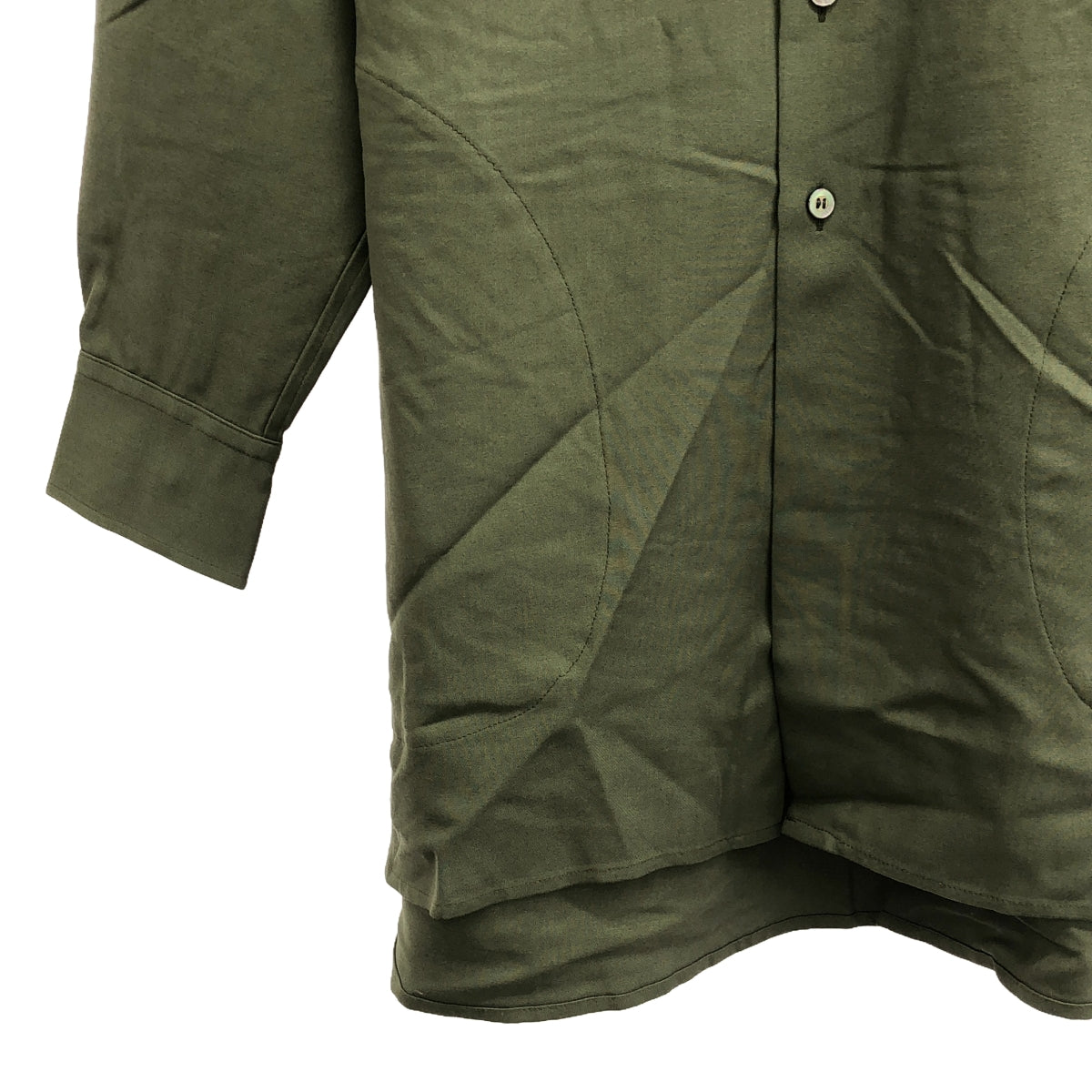 [New] prasthana / Prasthana | strings band collar shirt ver2 / shirt | S | khaki | men's