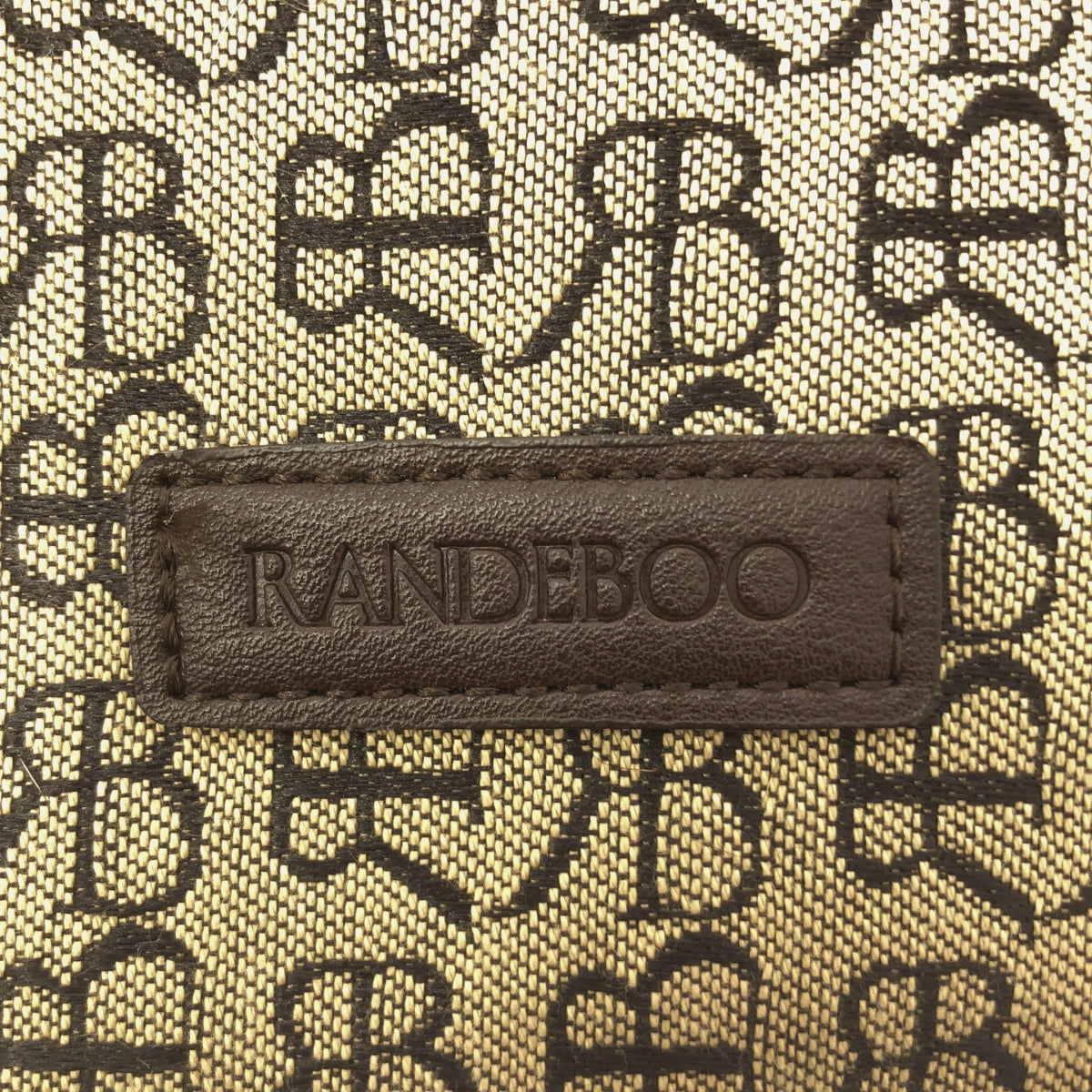 【미품】 RANDEBOO / 랑데부 | 총무늬 로고 2way 숄더 첨부 핸드 토트 백 | 브라운 |