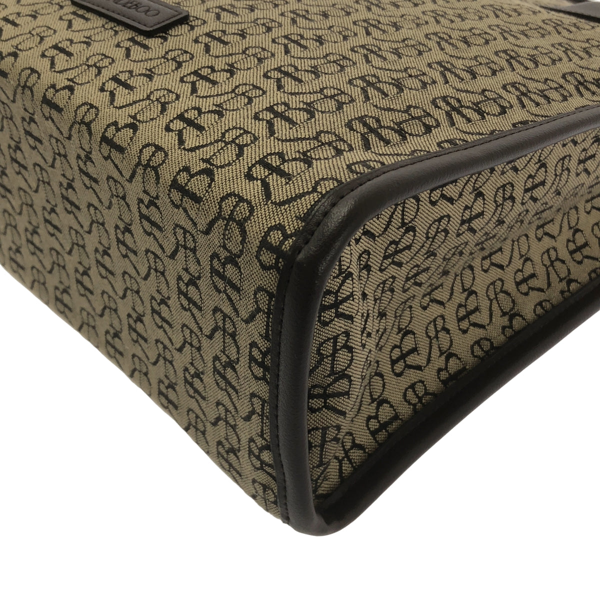 【미품】 RANDEBOO / 랑데부 | 총무늬 로고 2way 숄더 첨부 핸드 토트 백 | 브라운 |