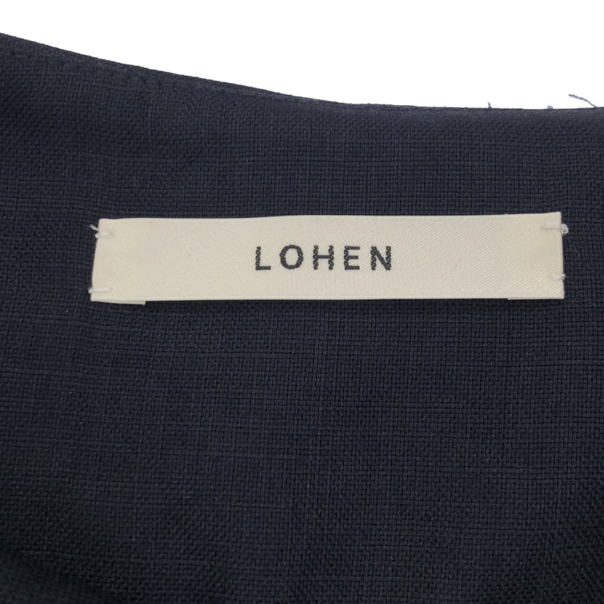 [Good Condition] LOHEN | 2022SS | No Collar Tent Silhouette Coat Jacket | F | Dark Navy | Women's