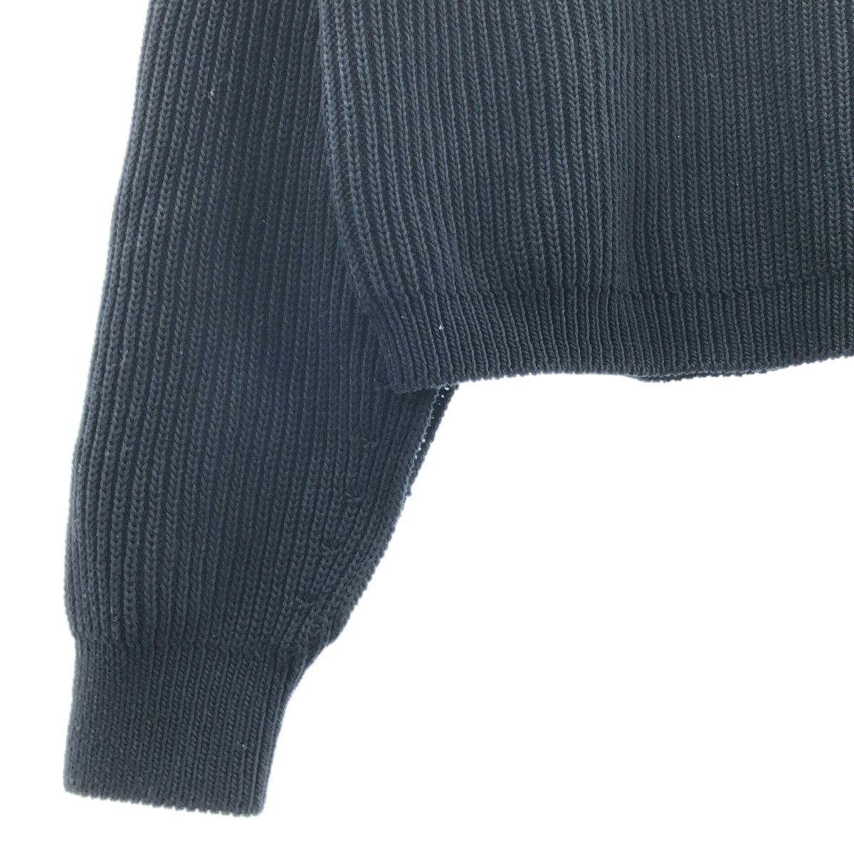 MUSE de Deuxieme Classe / ミューズドゥーズィーエムクラス | 2023SS | Design Sleeve Cropped / プルオーバー ニット セーター | F | ブラック | レディース