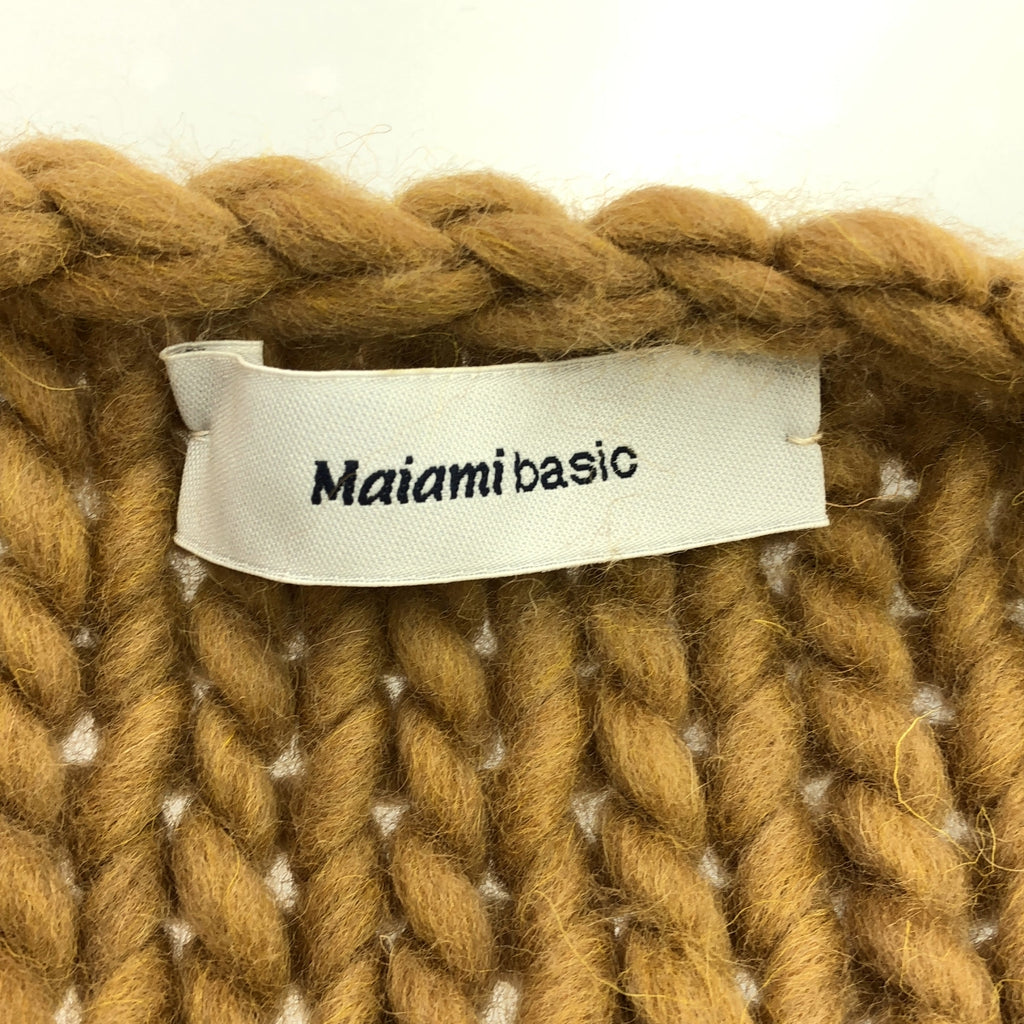 Maiami basic / マイアミベーシック | ウール ニット カーディガン | F | キャメル | レディース