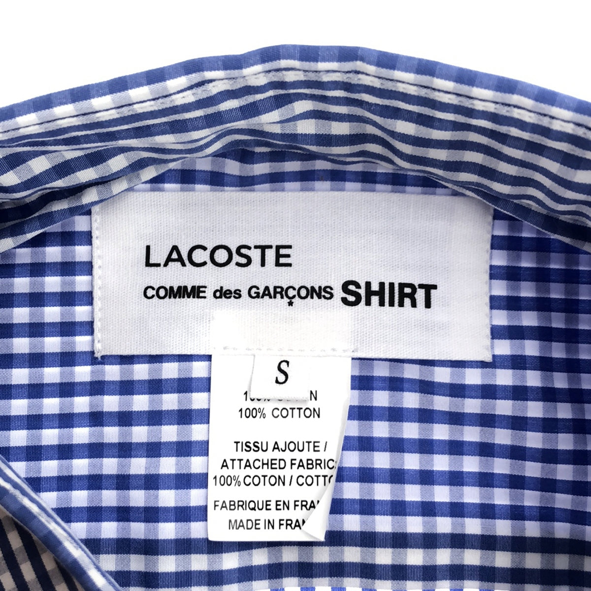COMME des GARCONS SHIRT / コムデギャルソンシャツ | × LACOSTE PRINT SHIRT チェック シャツ | S | メンズ