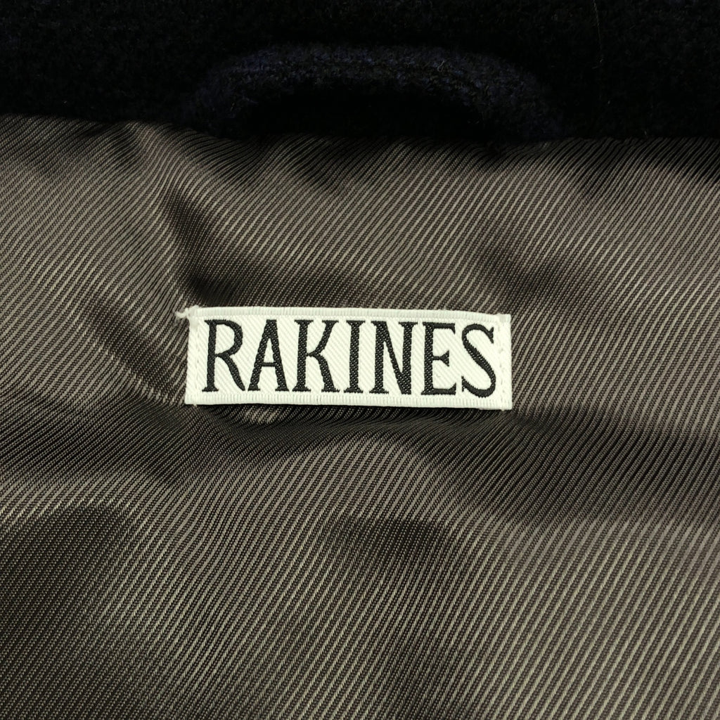 RAKINES / ラキネス | 2023AW | BOUCLE TWEED FRENCH DOWN JACKET ブークレツイード チェック ダウンジャケット | 2 | ブルー / ブラック | メンズ