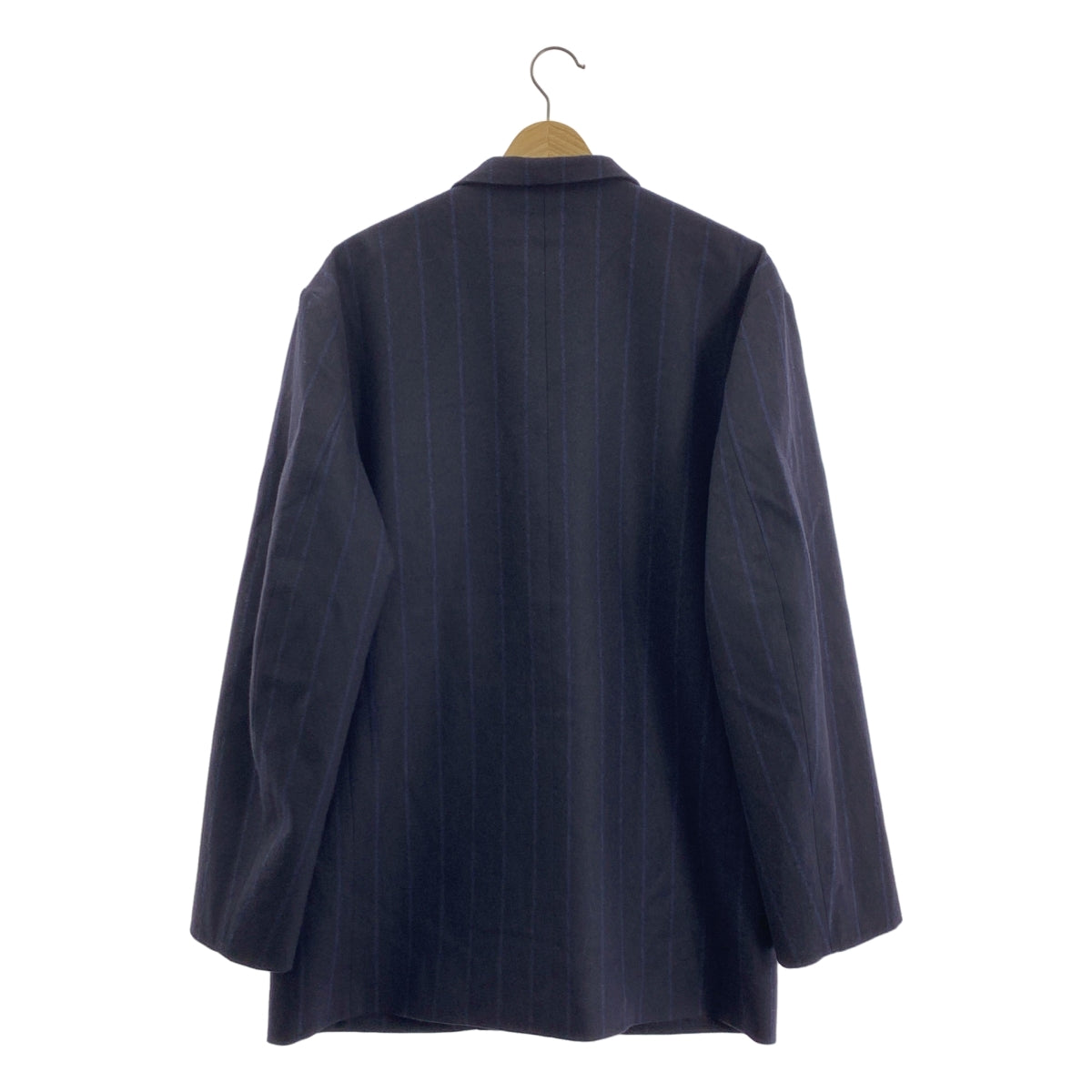 Cristaseya / クリスタセヤ | 2024AW | ウール カシミヤ ストライプ 4B ジャケット | L | ネイビー / ブルー | メンズ