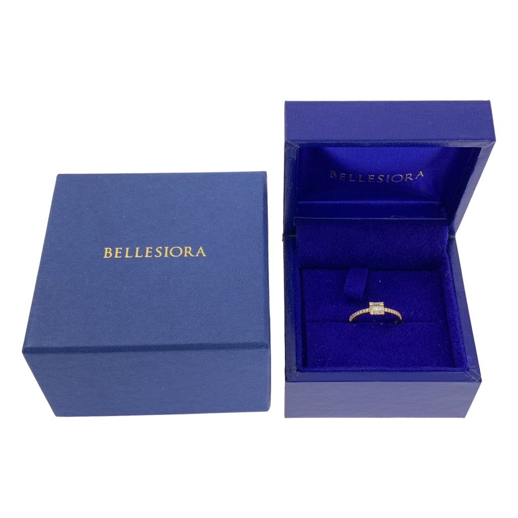 BELLESIORA / 벨시오라 | K18 0.24 / 스퀘어 다이얼링 보석 액세서리 |