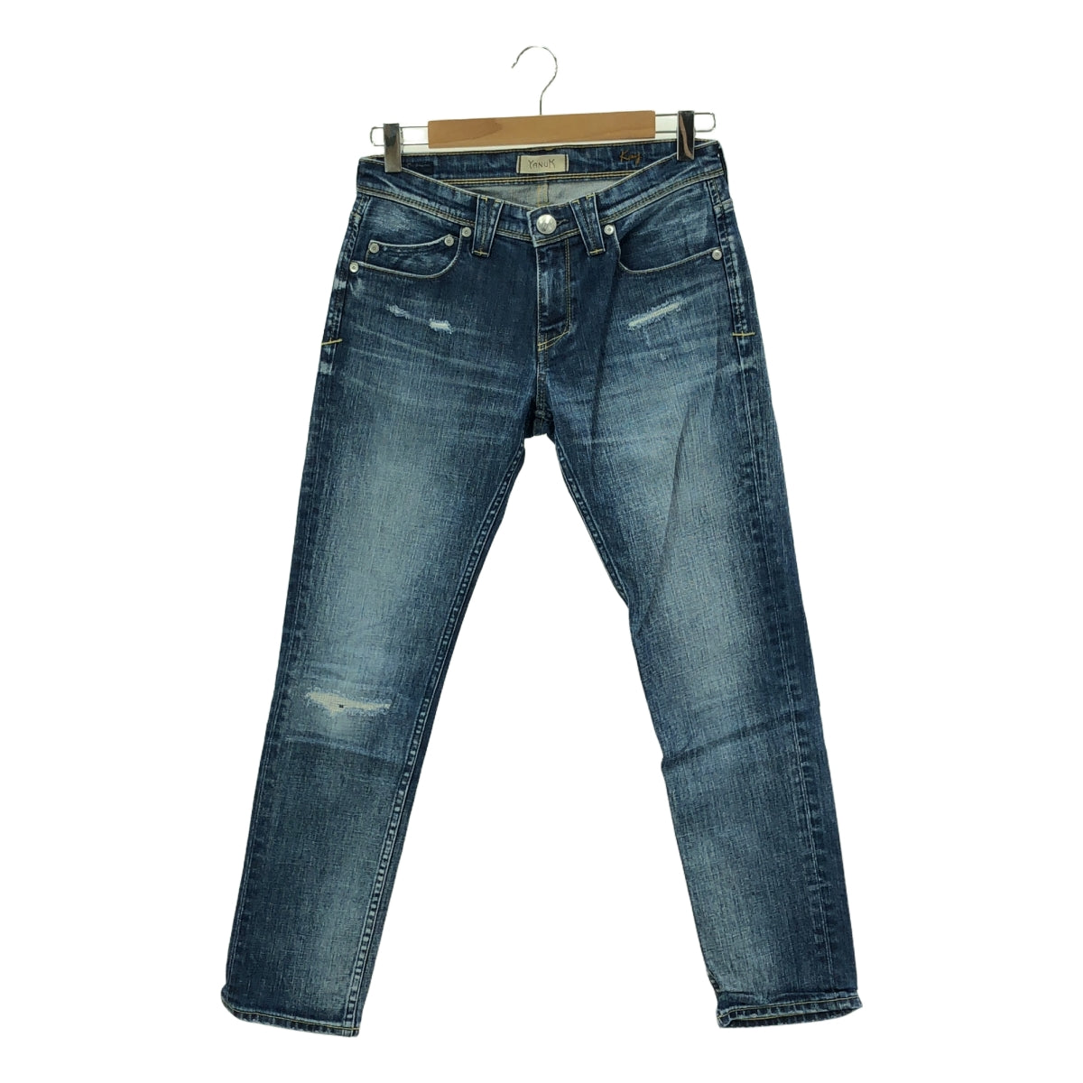 亞努克 | KAY 破洞寬鬆修身牛仔褲 | 24 |靛藍 |女性的