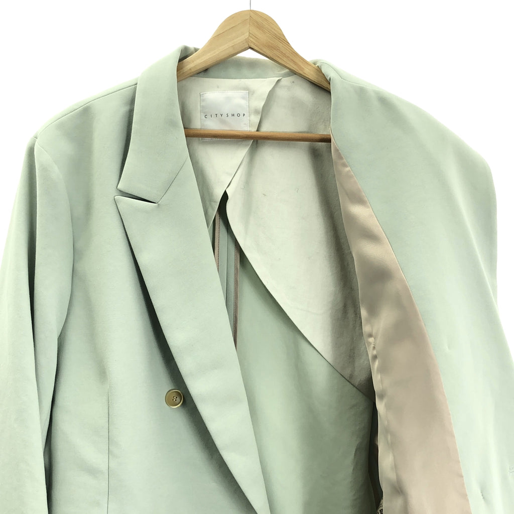 CITYSHOP / シティショップ | ダブル テーラードジャケット | 38 | ミントグリーン | レディース